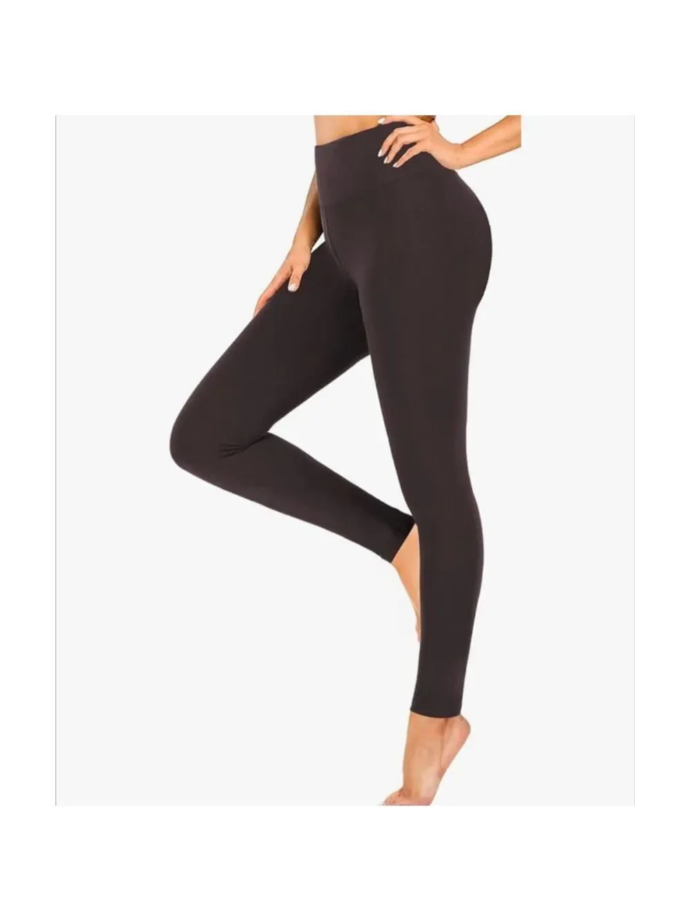 Women's Heathyoga Leggings, Size Large Black